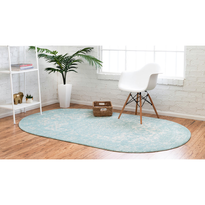 Valjean Oriental Indoor Rug, Oval 5'1" x 8'