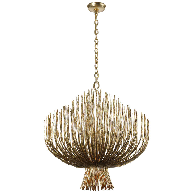 Chapman & Myers Astra 42" Sculpted Chandelier, Gilded Iron, 35.5" H x 31.75" W x 31.75" D