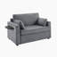 Canapé-lit simple polyvalent avec matelas pliable, table d'appoint pliable, poche de rangement latérale et ports USB pour des espaces de vie compacts-1000427345