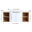 Meuble-lavabo à fermeture en douceur 48 po avec lavabo et deux petites tablettes de rangement