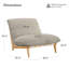 Fauteuil lounge surdimensionné ultra doux de 43,3 pouces de large - Fausse fourrure grise-1753174698-1753174697