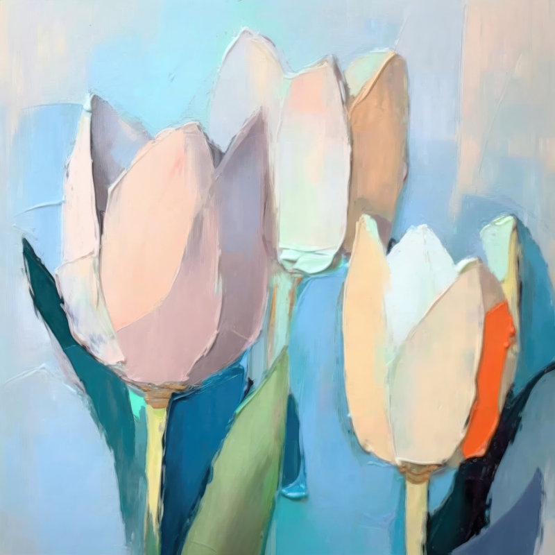 " Tulips 1 ", 15" H x 15" W