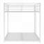 Lit double superposé double au-dessus d'un lit double avec échelle - blanc, peu encombrant pour les petites chambres