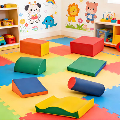 Multicolore doux pour: sept blocs de mousse, escalade, rampement et optimisation de la fonction motrice 1 à 3 ans: soutien au développement multidimensionnel grâce à l'exploration de l'escalade