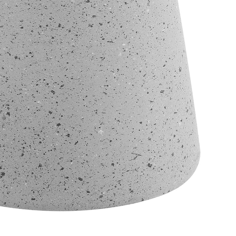 Table d'appoint intérieure / extérieure en polyrésine terrazzo gris de 18 po Hollie, table d'appoint à piédestal rond texturé toutes saisons et tabouret