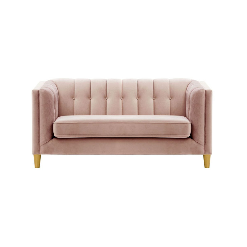 Orlis 2 Seater Velvet Sofa, Purple