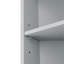 Multi-Functional Corner Cabinet Tall Bathroom Storage Cabinet With Two Doors And Adjustable Shelves, Open Shelf, Grey
