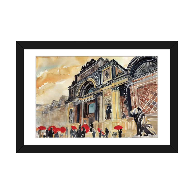 «Glyptotek» par Maja Wronska, impression sur toile, Papier d'art encadré noir, Blanc, H 24 po x l 32 po x P 1 po