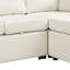 Canapé modulaire en forme de L avec siège confortable et revêtement en chenille beige