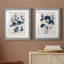 Bleu marine et feuilles de lin II - ensemble de 2 reproductions d'art sur papier encadré-1462973659-1462973638