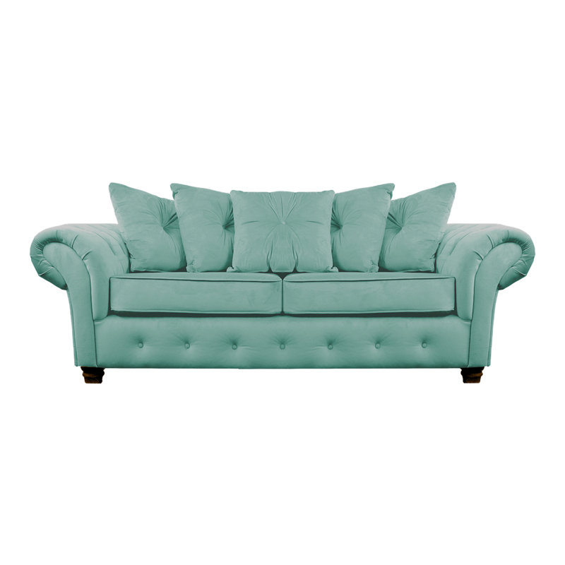 Lila 2 Seater Velvet Sofa, Aqua