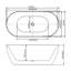 Baignoire 59 po x 28 po Canndale