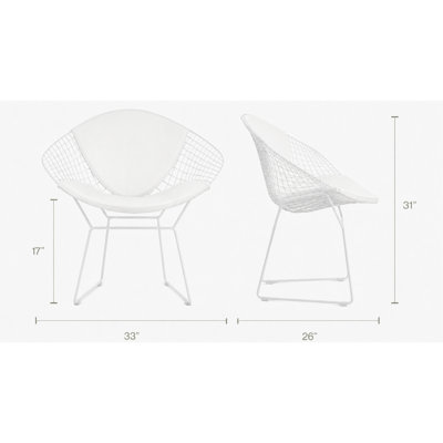 Diamond Chair White Frame