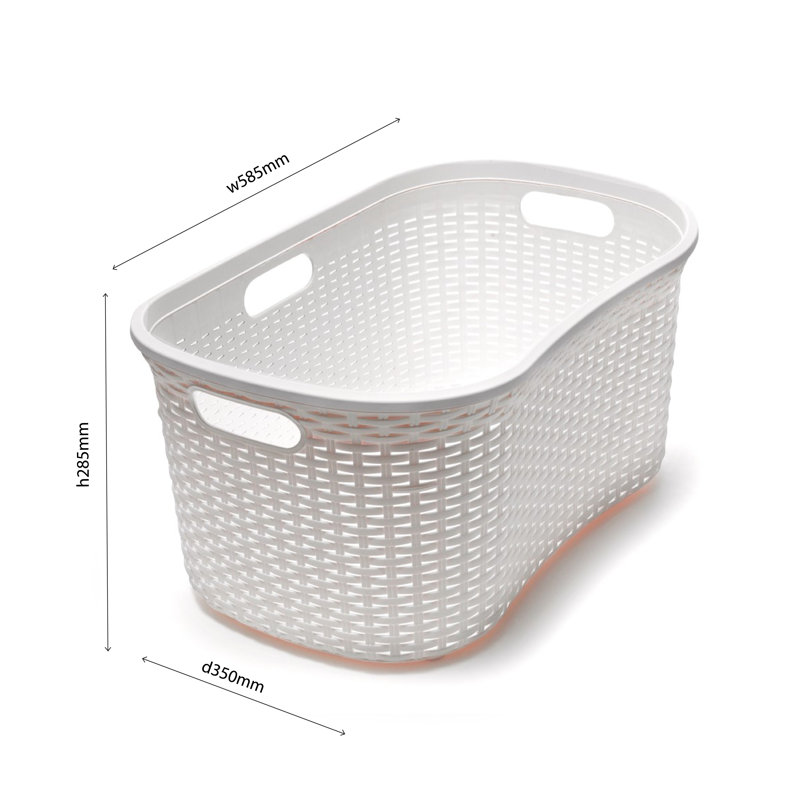 Plastic Laundry Basket with Handles