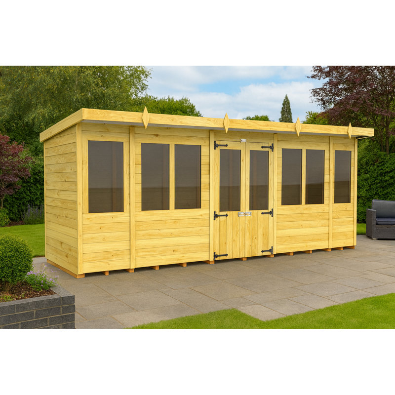16ft x 4ft Pent Summer House