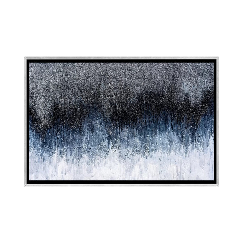 Silver Spark par Nikki Chauhan - impression d'art graphique, Pas de tapis, Toile avec cadre argenté