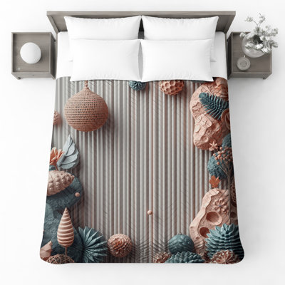Couvre-lit matelassé à motif floral texturé toutes tailles