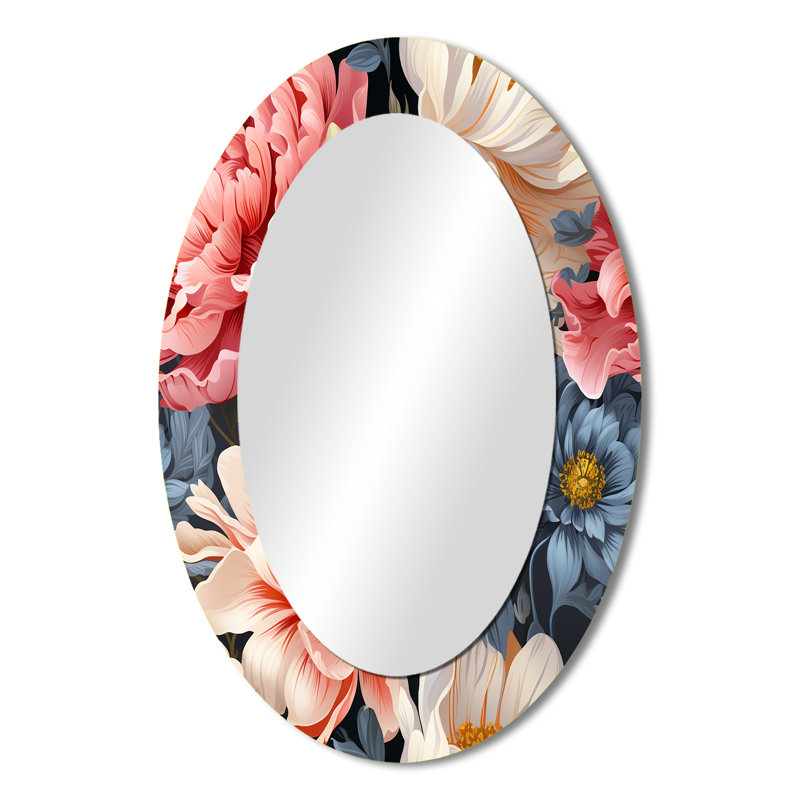 Miroir mural ovale French French, H 36 po x l 24 po