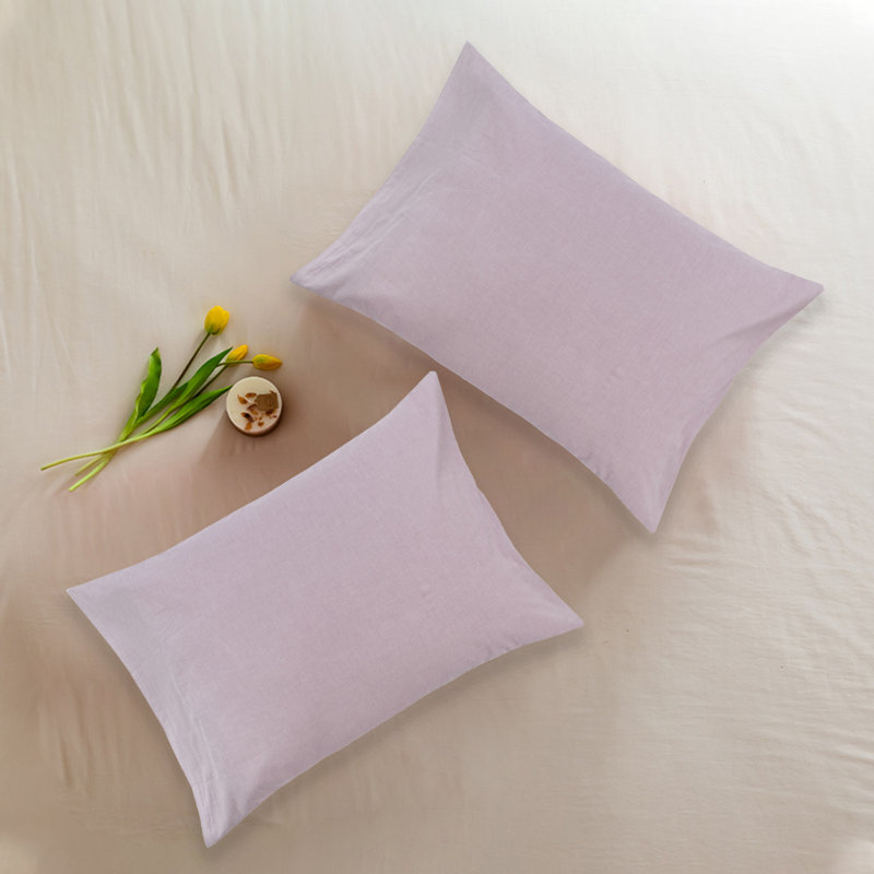100% Cotton Pillowcase - Set of 2, Light Purple, King Pillowcase