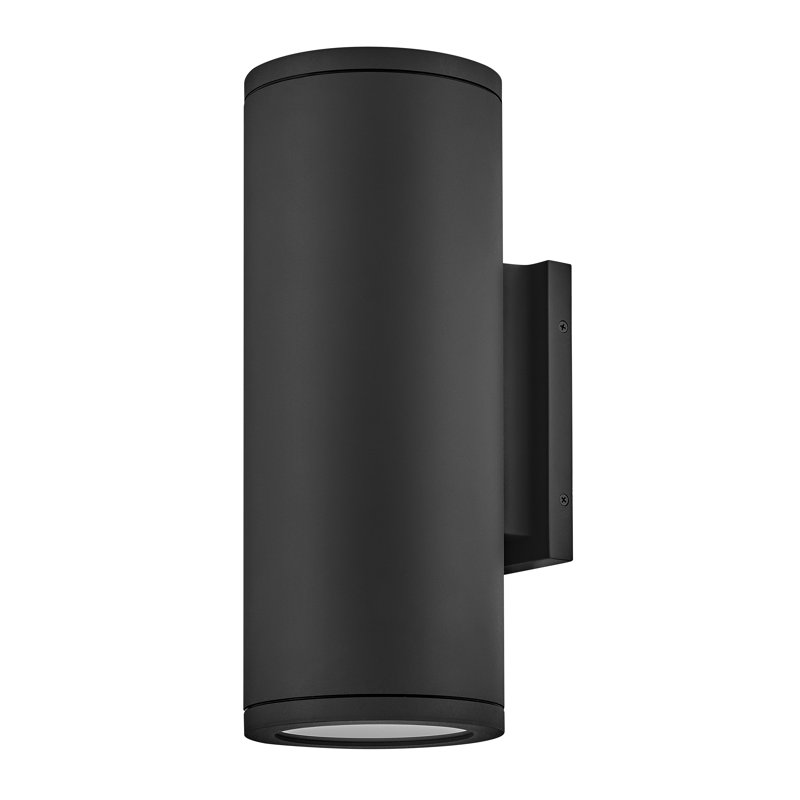 Hinkley Silo Down Light Wall Mount Lantern, Black