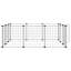 Cage pour animaux vidaXL extensible en acier thermolaqué noir-989960937