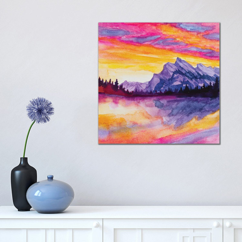 Neutral Sunburst by Radek Smach - Wrapped Canvas Gallery-Wrapped Canvas Giclée, 18cm H x 18cm W
