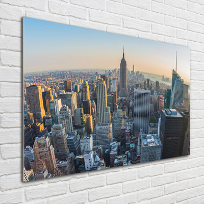 Manhattan New York - No Frame Print on Glass