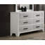 Blanc couleur 1 pièce commode seulement faux marbre encastré barre noire poignées en métal glissière centrale en bois d'ingénierie queue d'aronde anglaise