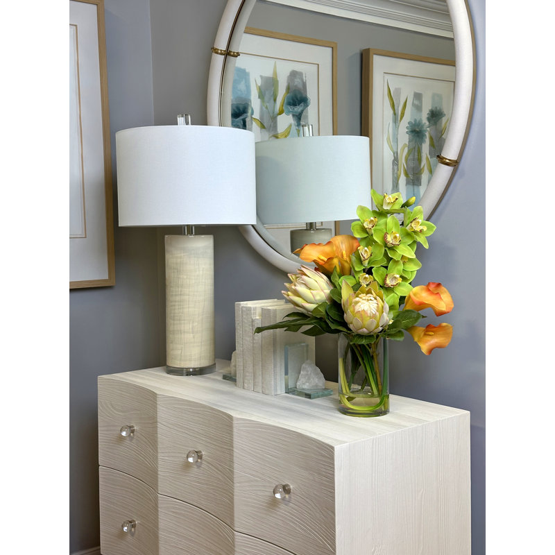 Tropical Arrangement with Calla Lilies, Orchids and Protea