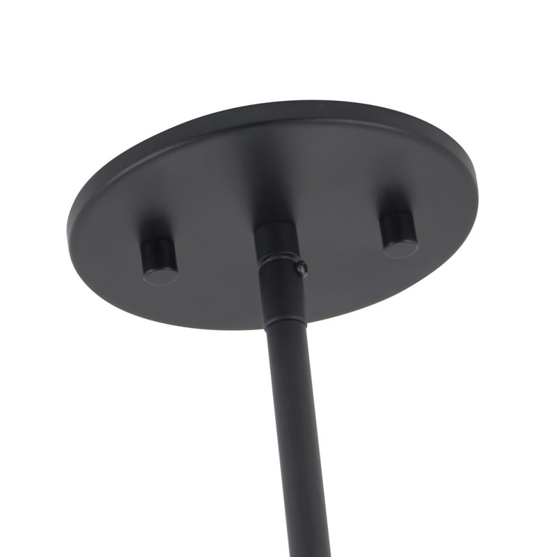 Bolla 17-in Gold dimmable LED Chandelier, Matte Black