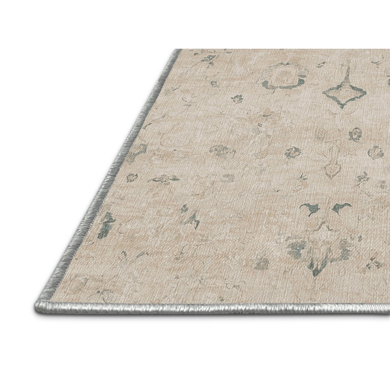 Tapis beige lavable à la machine GSIX03668, Carré 4 pi