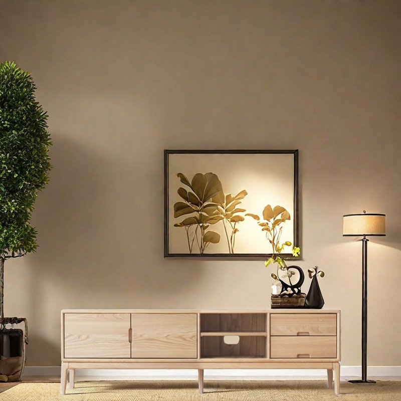 Meuble télé minimaliste de style chinois, 70.87"