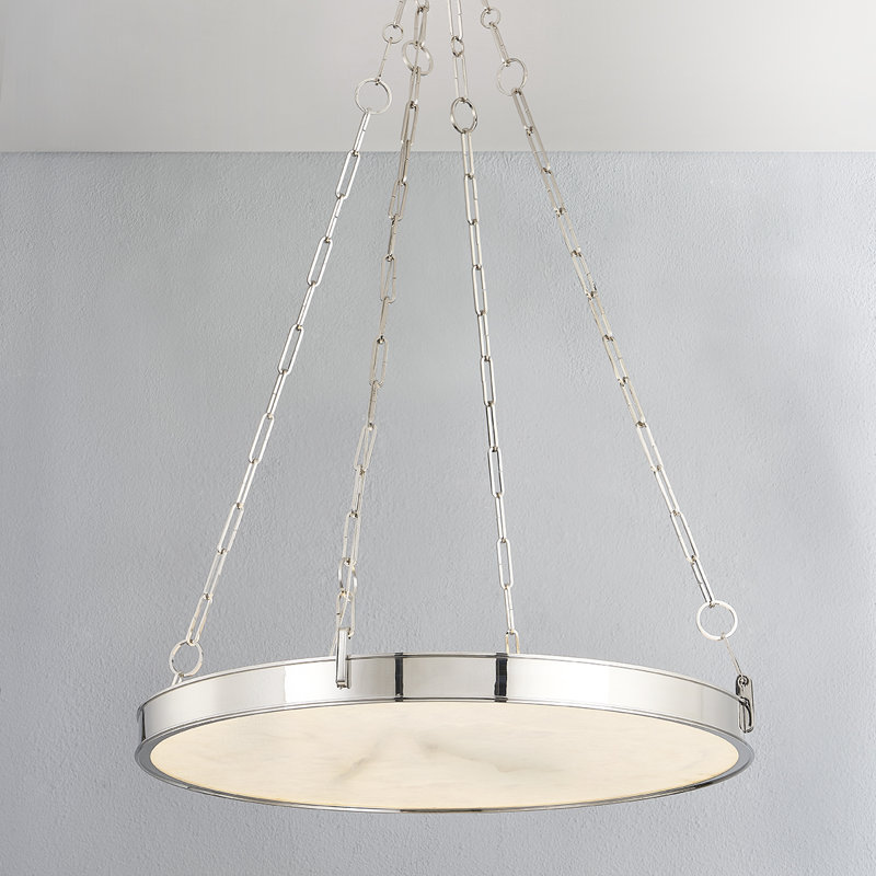 Lustre 1 lumière Kirby, H 3,5 po x l 30 po x P 30 po, Nickel poli
