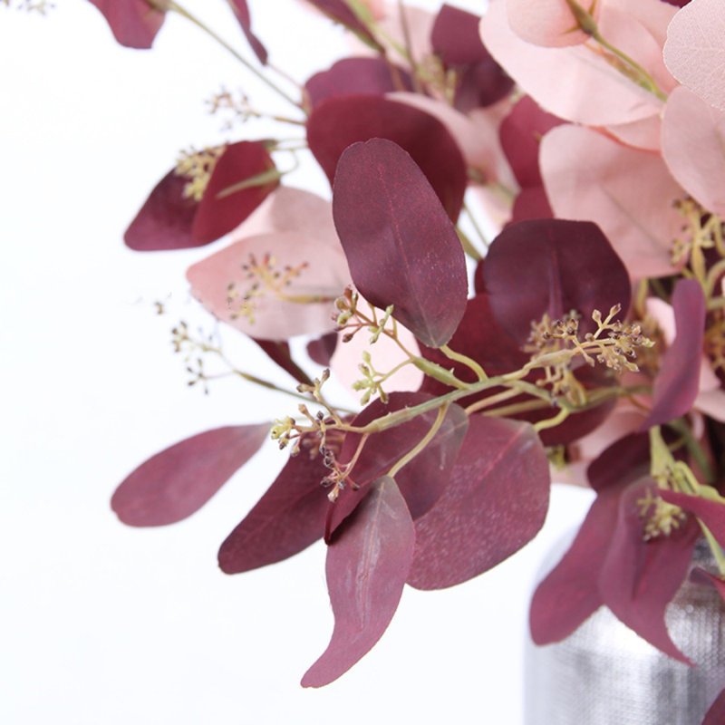 Tige de eucalyptus artificielle, 1 tige, Rouge