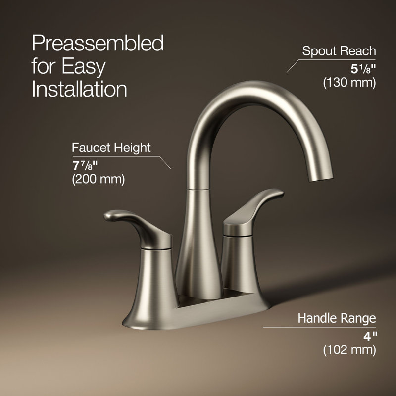 Simplice Centerset Bathroom Sink Faucet, 1.2 Gpm, Chrome
