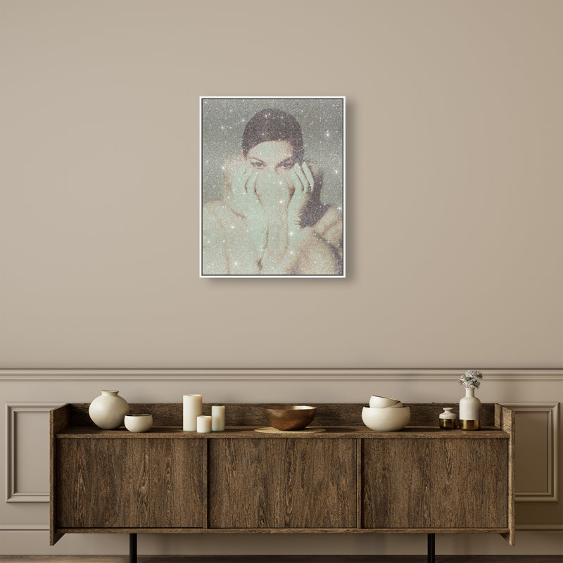 Hidden Expression Print by Oliver Gal, 25"H x 21"W, White Floater Frame