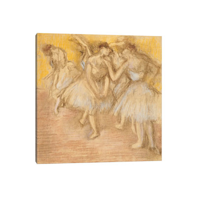 Five Dancers On Stage, C.1906-08 by Edgar Degas - Wrapped Canvas Painting