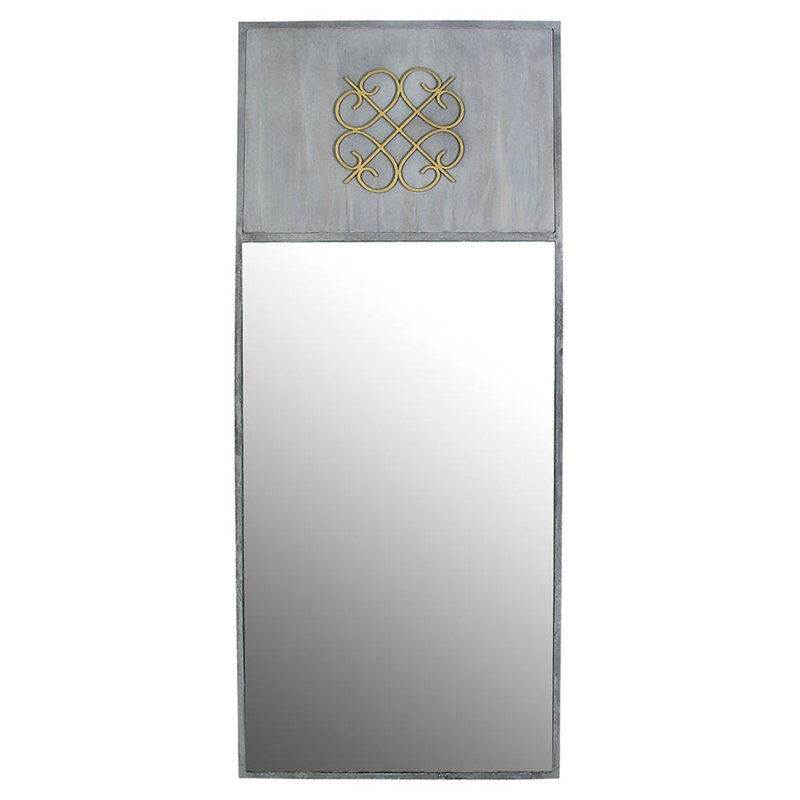 Istanbul Accent Mirror, Deep Ocean Antique French Gold/Clear Mirror