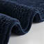 Tapis 100% coton 24 x 36 po réversible bleu marine 3000 g / m² - Sensation de densité et de douceur, durable, lavable à la machine Facile à entretenir, lavable-837776163