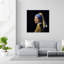 Girl With A Pearl Earring Classic Contemporary Portrait Architecture Wall Art Print by Johannes Vermeer - Wrapped Canvas Print-1396629331