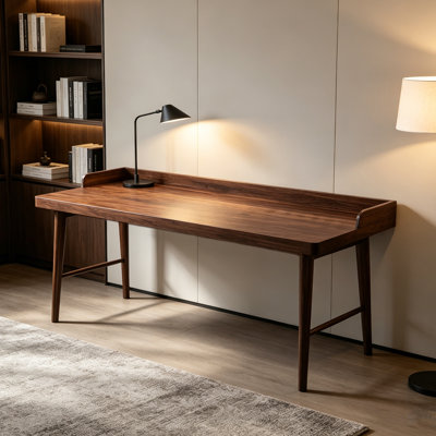 Bureau haut de gamme en bois de noyer brun foncé