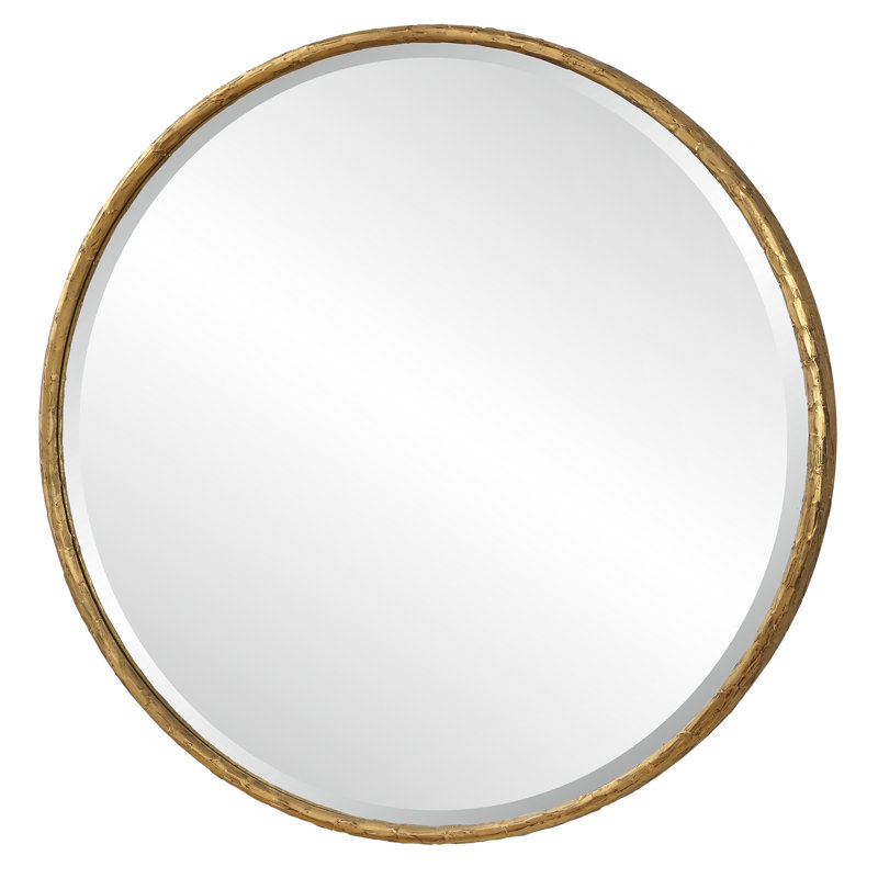 Mercer41 Hennix Aged Gold Round Mirror