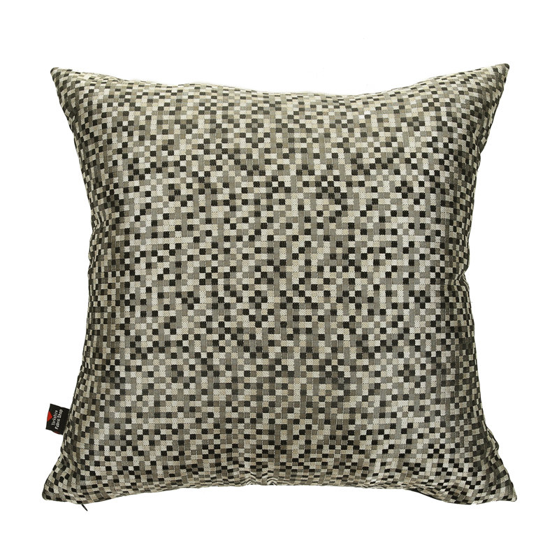 Alvaro Polka Dots Square Cushion, 28 x 28cm, Silver