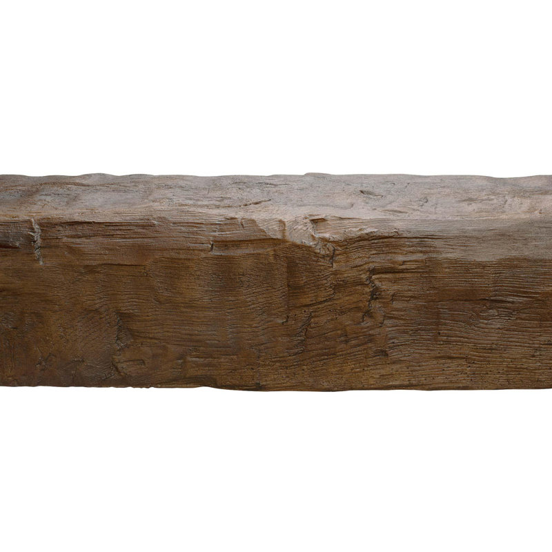 6-5/8 in x 7-1/2 in x 153 in Hand Hewn Faux Wood Beam, Medium Oak