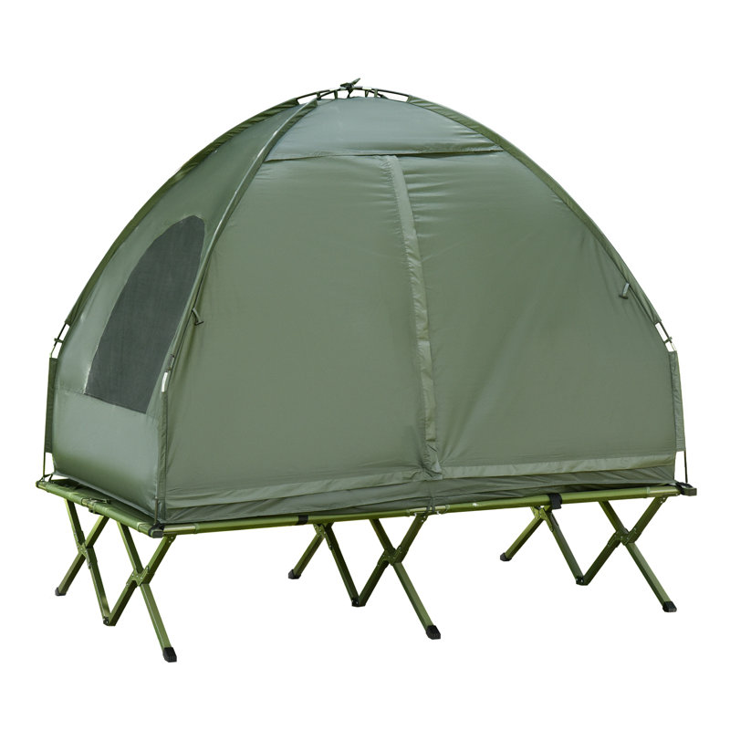 Outsunny Foldable Camping Cot with Tent