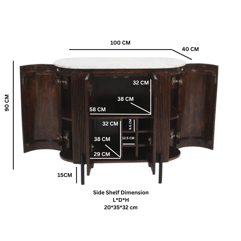 Aadvi 100cm Sideboard