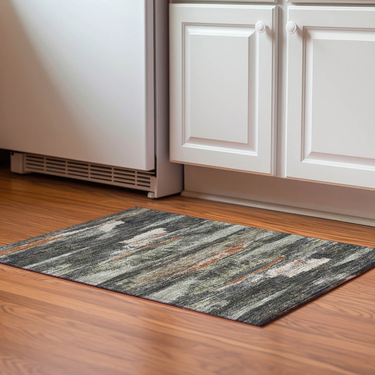 Premium Machine Washable Prisco Charcoal Rug