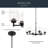 Kichler Winslow Black 6-Light Chandelier with Clear Seeded Glass Shades-1036746121