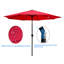 Parasol de patio extérieur Ftm sans rabat, nervures PC, avec inclinaison, avec manivelle, sans base