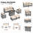 Samya 7 - Person Outdoor Conversation Sets All-Weather Firepit Seating Group With Cushions-101754887